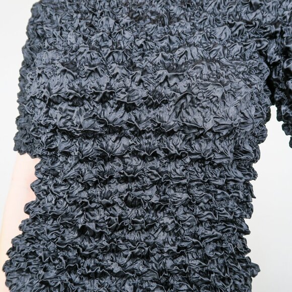 Vintage 90s Black Bubble Popcorn Shirt - Picture 5 of 7